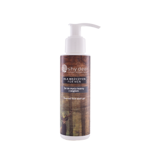 Naturalny żel do mycia twarzy z węglem dla mężczyzn - 100 ml, Shy Deer, codzienna męska pielęgnacja, męski żel do twarzy, men skin care