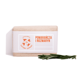 Pomarańcza i Rozmaryn - naturalne mydło w kostce, Cztery Szpaki, 110 g