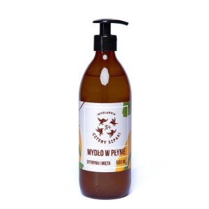 Cytryna i mięta - naturalne mydło w płynie, Cztery Szpaki, 500 ml