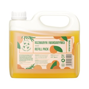 Rozmaryn i Mandarynka - Refill Pack - naturalne mydło w płynie, 2000 ml