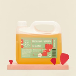 Truskawka i Werbena - Refill Pack - naturalne mydło w płynie, 2000 ml