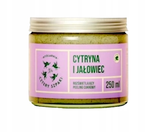 Cztery Szpaki 250 ml peeling cukrowy cytryna i jałowiec