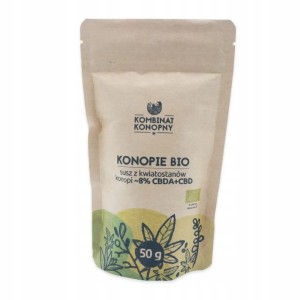 Susz z kwiatostanów konopi 8% CBD Kombinat Konopny 50g BIO