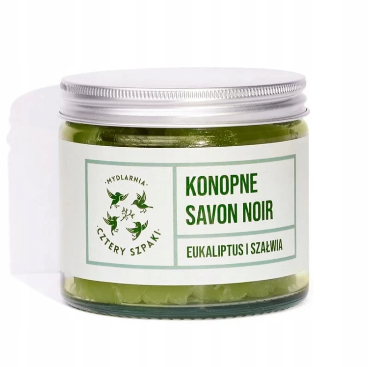 CZTERY SZPAKI Mydło Konopne SAVON NOIR Eukaliptus