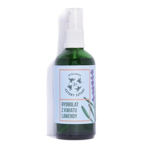 Hydrolat z kwiatu lawendy, naturalny hydrolat lawendowy, Cztery Szpaki, 100 ml