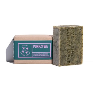 Naturalne mydło w kostce - Pokrzywa z olejkami z drzew iglastych, Cztery Szpaki, 110 g