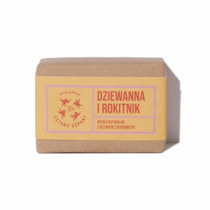Naturalne mydło w kostce - Dziewanna i Rokitnik z olejem z bergamotki, Cztery Szpaki, 110 g