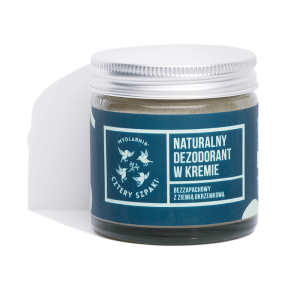 Naturalny dezodorant w kremie - bezzapachowy z ziemią okrzemkową, Cztery Szpaki, 60 ml