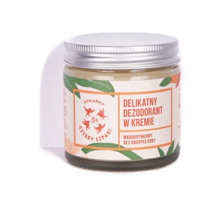 Delikatny naturalny dezodorant w kremie - mandarynkowy bez sody, Cztery Szpaki,  60 ml