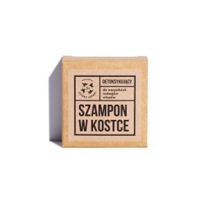 Naturalny detoksykujący szampon do włosów w kostce, Cztery Szpaki, 75 g