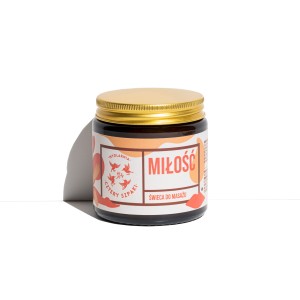Naturalna zapachowa świeca sojowa do masażu - Miłość, Cztery Szpaki, 120 ml