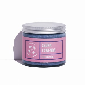 Naturalny peeling Słona Lawenda z solą, olejami i niebieską glinką, Cztery Szpaki, 250 ml