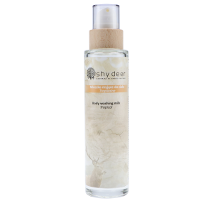 Naturalne mleczko myjące do ciała tropikalne - 200 ml w szkle, Shy Deer